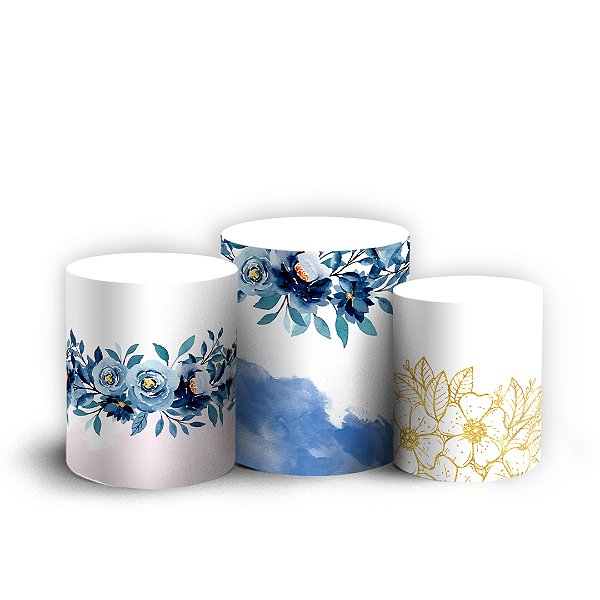 Capas Trio Cilindro Sublimado Vest Facil - Floral
