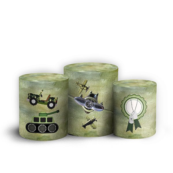 Trio Cilindro - Exército - Sublimado 3D + Elástico