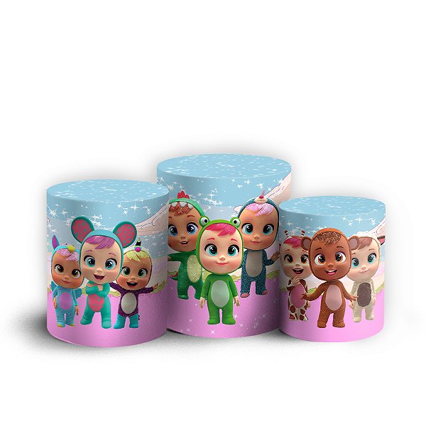 Capas Trio Cilindro Sublimado Vest Facil - Cry Babies Bebes llorones