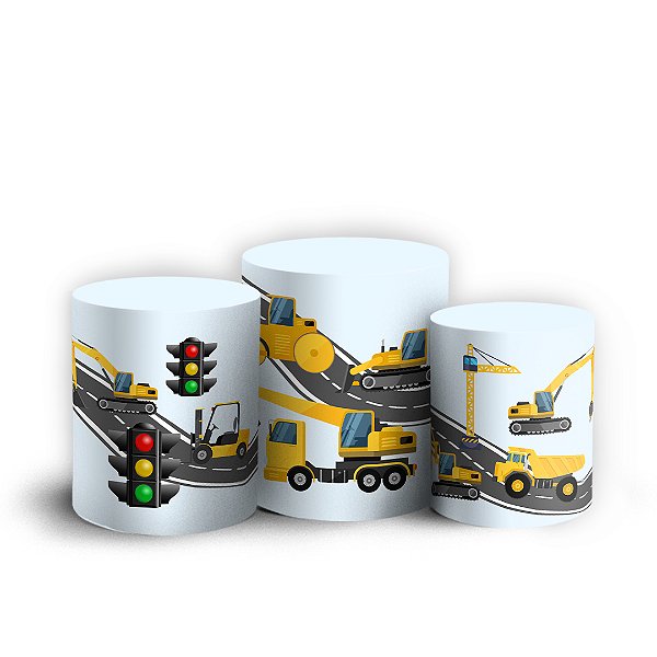 Capas Trio Cilindro Sublimado Vest Facil - Construção