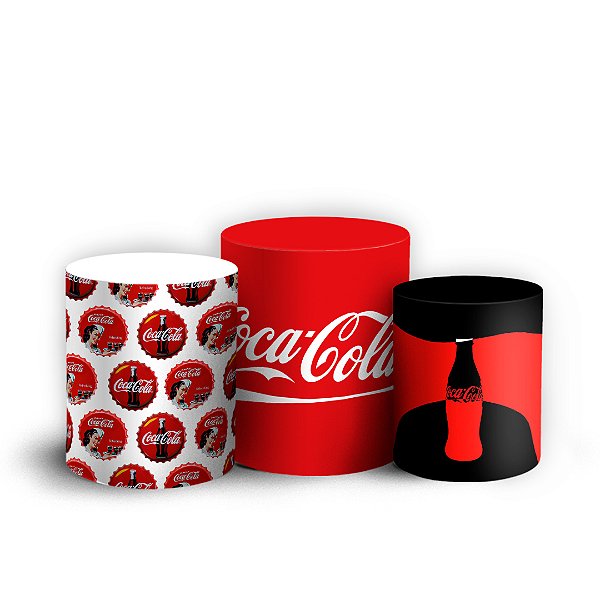 Capas Trio Cilindro Sublimado Vest Facil - Coca Cola