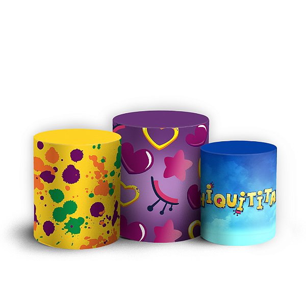 Capas Trio Cilindro Sublimado Vest Facil - Chiquititas