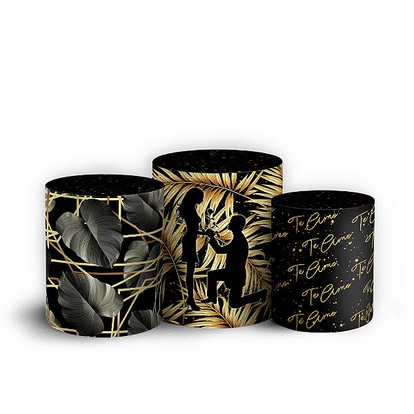 Trio Cilindro - Casamento - Sublimado 3D + Elástico