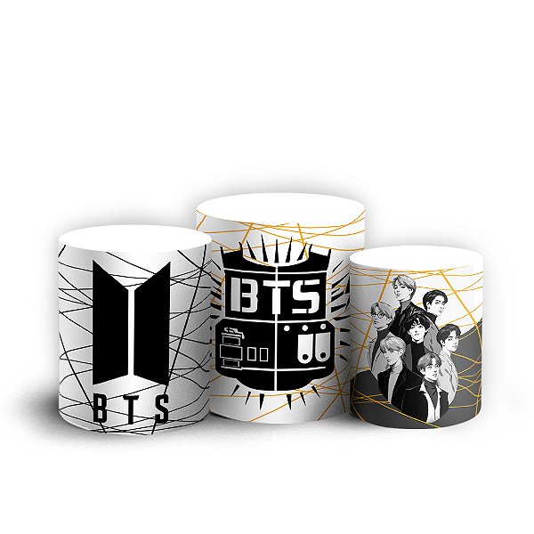 Capas Trio Cilindro Sublimado Vest Facil - BTS
