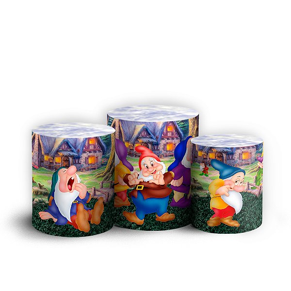Trio Cilindro - Branca de Neve - Sublimado 3D + Elástico
