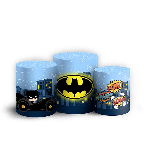 Trio Cilindro - Batman Cute - Sublimado 3D + Elástico