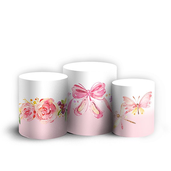 Trio Cilindro - Bailarina - Sublimado 3D + Elástico