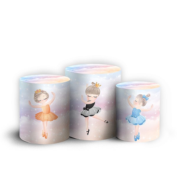 Trio Cilindro - Bailarina - Sublimado 3D + Elástico