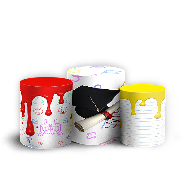 Trio Cilindro - Formatura - Sublimado 3D + Elástico