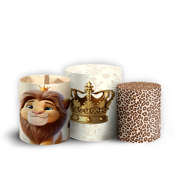 Capas Trio Cilindro Sublimado Vest Facil - Rei Leao