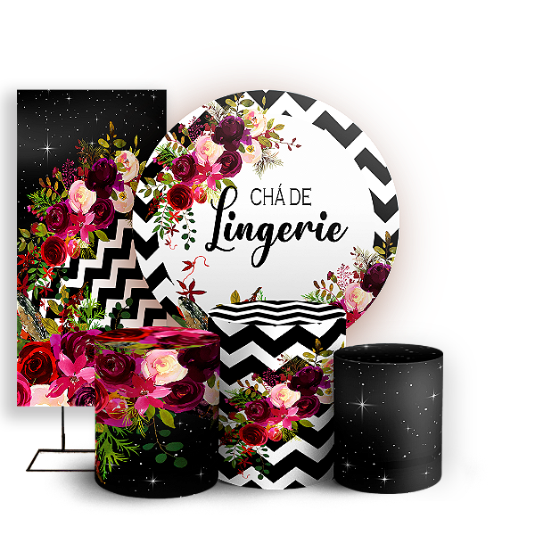 KIT Redondo Trio e Faixa - Cha De Lingerie - Sublimado 3D