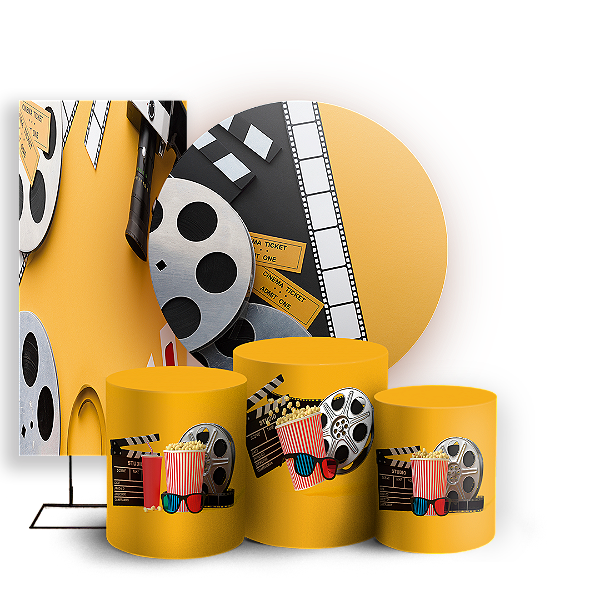 KIT Redondo Trio e Faixa - Cinema - Sublimado 3D