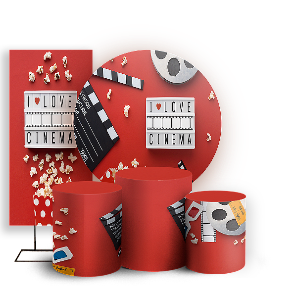 KIT Redondo Trio e Faixa - Cinema - Sublimado 3D