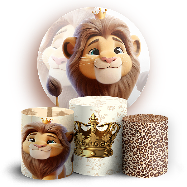 KIT Redondo e Trio - Rei Leao - Sublimado 3D