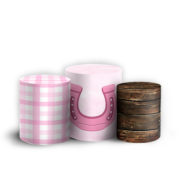 Capas Trio Cilindro Sublimado Vest Facil - Barbie Boiadeira
