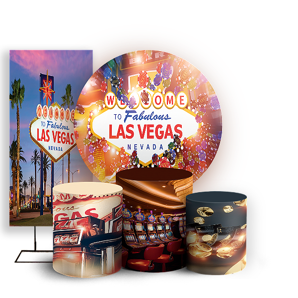 KIT Redondo Trio e Faixa - Las Vegas - Sublimado 3D
