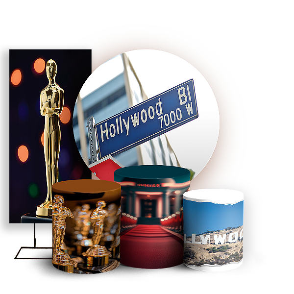 KIT Redondo Trio e Faixa - Hollywood - Sublimado 3D