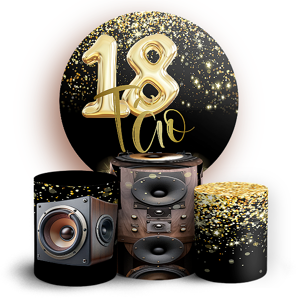 KIT Redondo e Trio - 18 Anos - Sublimado 3D