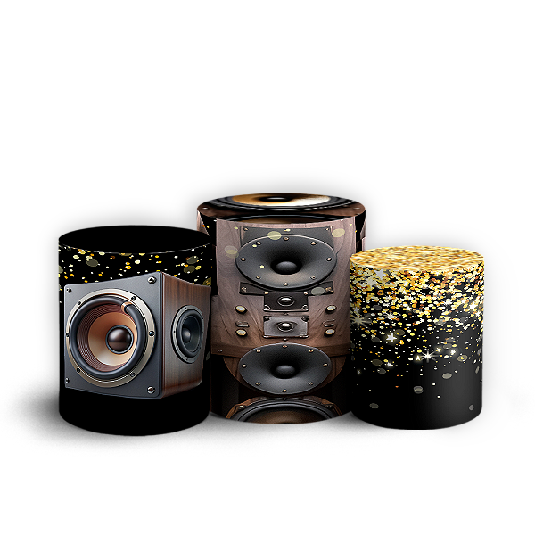 Trio Cilindro - 18 Anos - Sublimado 3D + Elástico