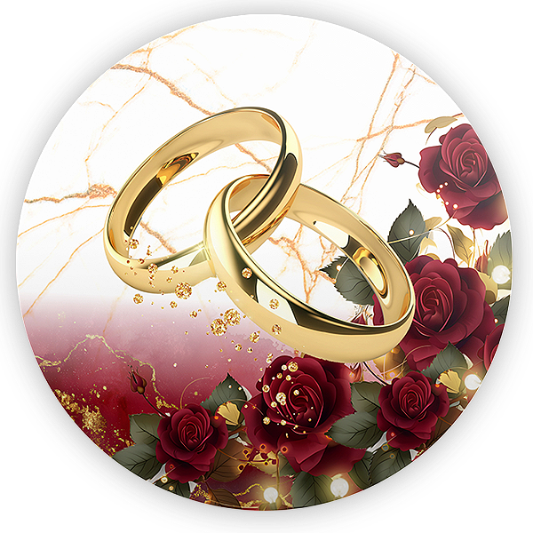 Painel Redondo - Floral - Sublimado 3D