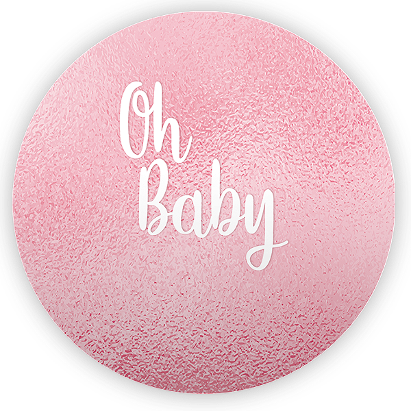 Painel Redondo - Oh Baby - Sublimado 3D