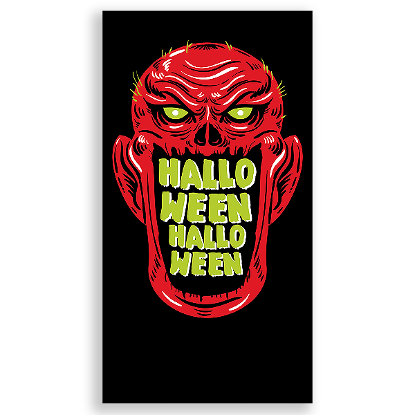 Faixa Lateral - Dia das Bruxas Halloween - Sublimado 3D