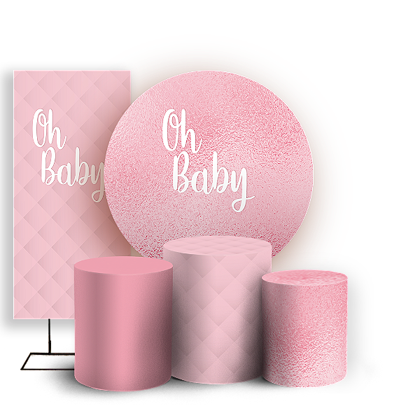 KIT Redondo Trio e Faixa - Oh Baby - Sublimado 3D