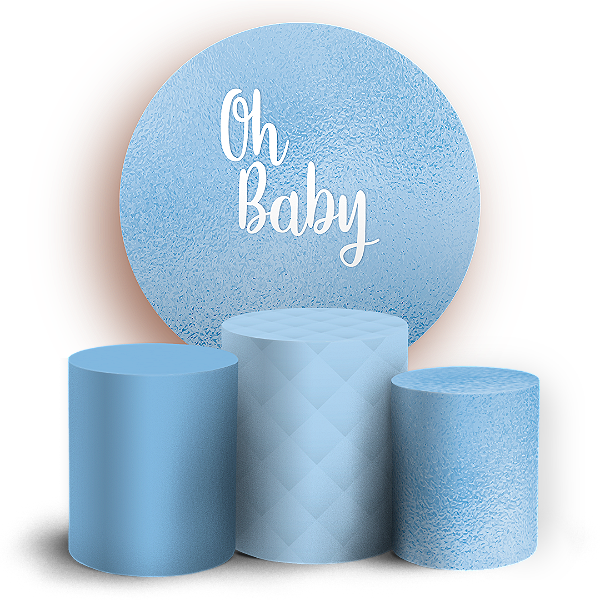 KIT Redondo e Trio - Oh Baby - Sublimado 3D