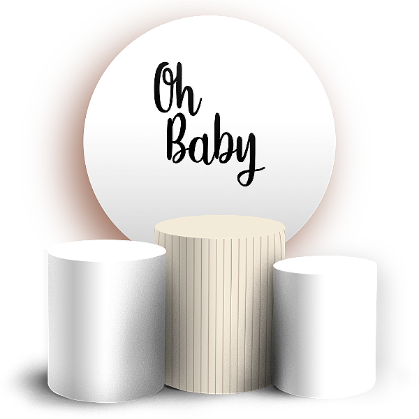 KIT Redondo e Trio - Oh Baby - Sublimado 3D