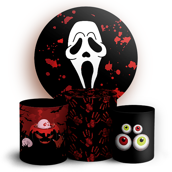 KIT Redondo e Trio - Dia das Bruxas Halloween - Sublimado 3D