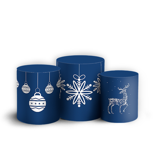 Trio Cilindro - Natal - Sublimado 3D + Elástico