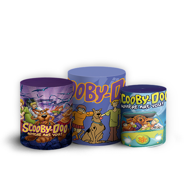 Capas Trio Cilindro Sublimado Vest Facil - Scooby Doo