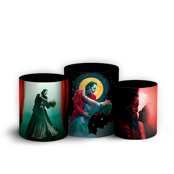Capas Trio Cilindro Sublimado Vest Facil - Coringa Delirio a Dois