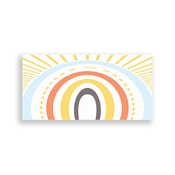 Capa Painel Retangular Sublimado - Arco Iris Boho
