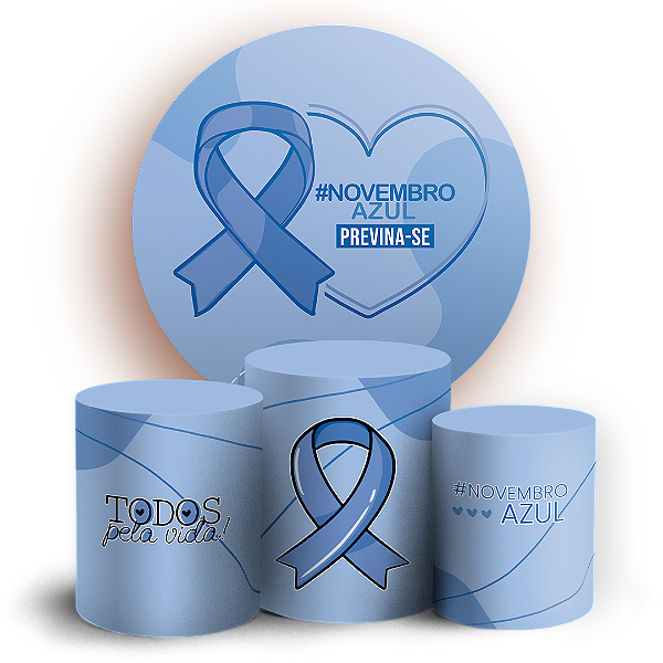 KIT Redondo e Trio - Novembro Azul - Sublimado 3D