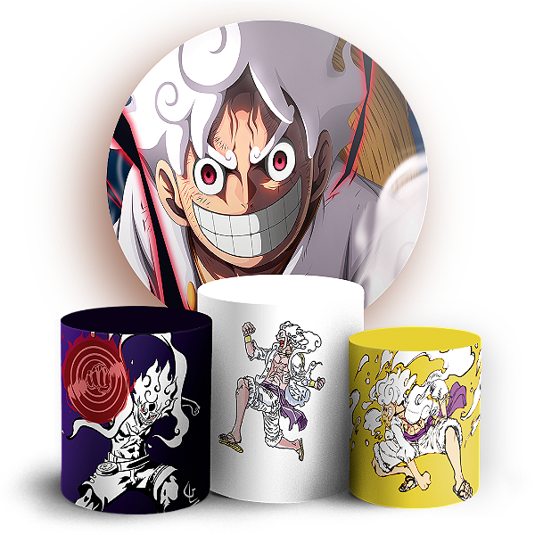 KIT Redondo e Trio - Luffy One Piece - Sublimado 3D