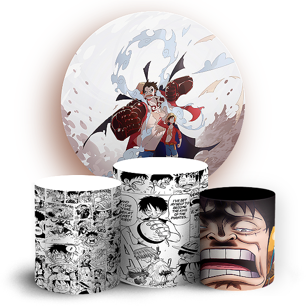 KIT Redondo e Trio - Luffy One Piece - Sublimado 3D