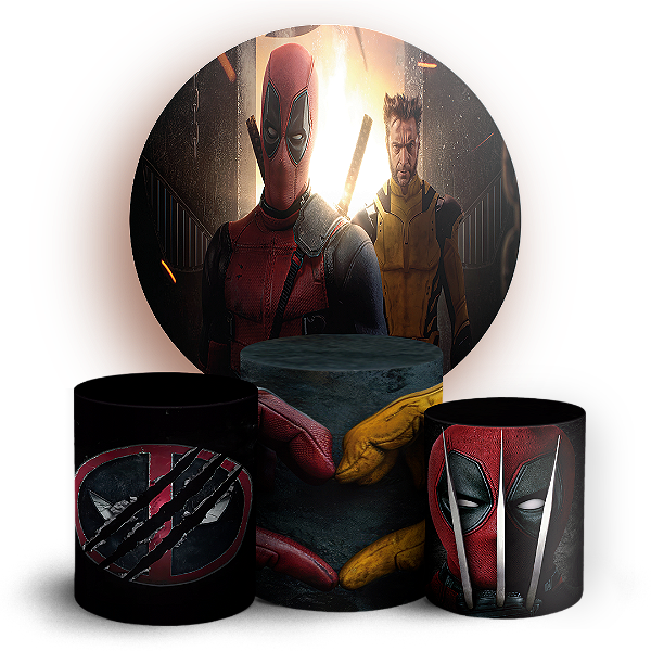 KIT Redondo e Trio - Deadpool e Wolverine - Sublimado 3D