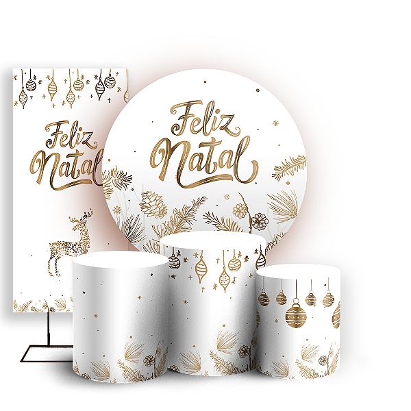 KIT Redondo Trio e Faixa - Natal - Sublimado 3D
