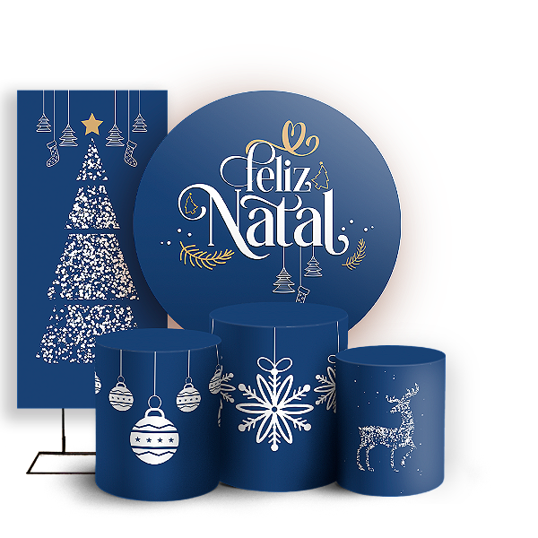 KIT Redondo Trio e Faixa - Natal - Sublimado 3D