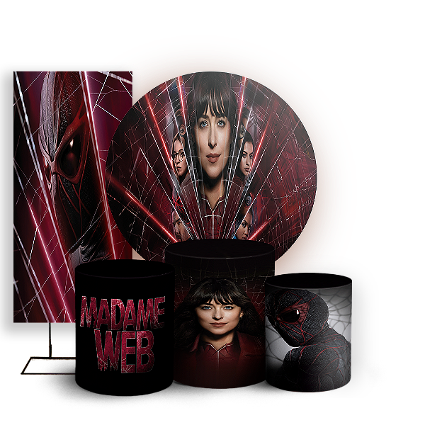 KIT Redondo Trio e Faixa - Madame Teia - Sublimado 3D