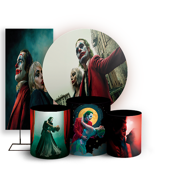 KIT Redondo Trio e Faixa - Coringa Delirio a Dois - Sublimado 3D