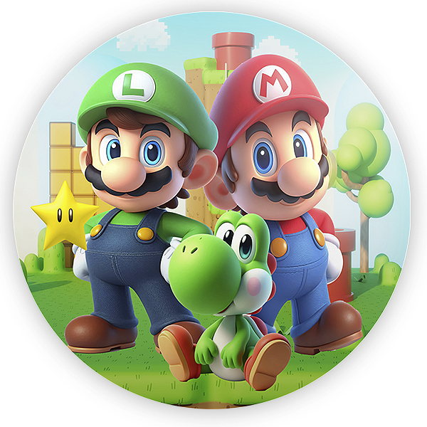 Painel Redondo - Super Mario - Sublimado 3D