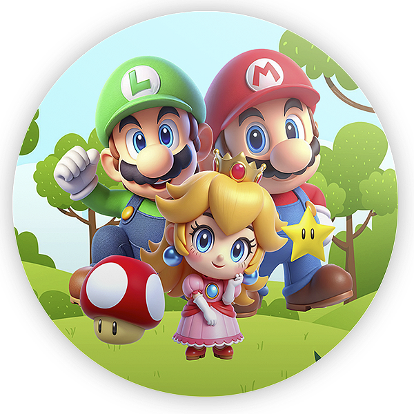Painel Redondo - Super Mario - Sublimado 3D