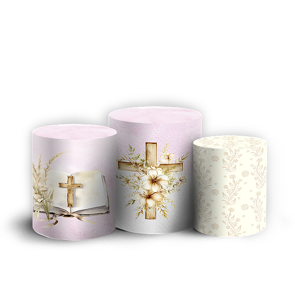 Trio Cilindro - Batizado - Sublimado 3D + Elástico