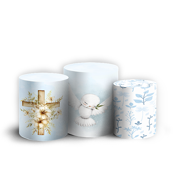 Trio Cilindro - Batizado - Sublimado 3D + Elástico