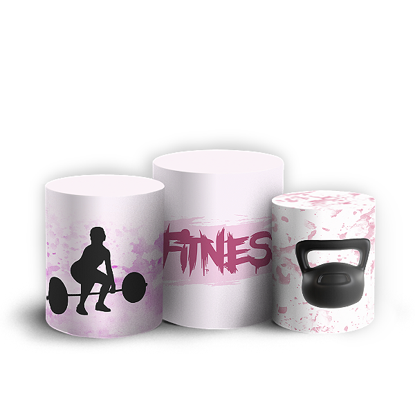 Capas Trio Cilindro Sublimado Vest Facil - Academia