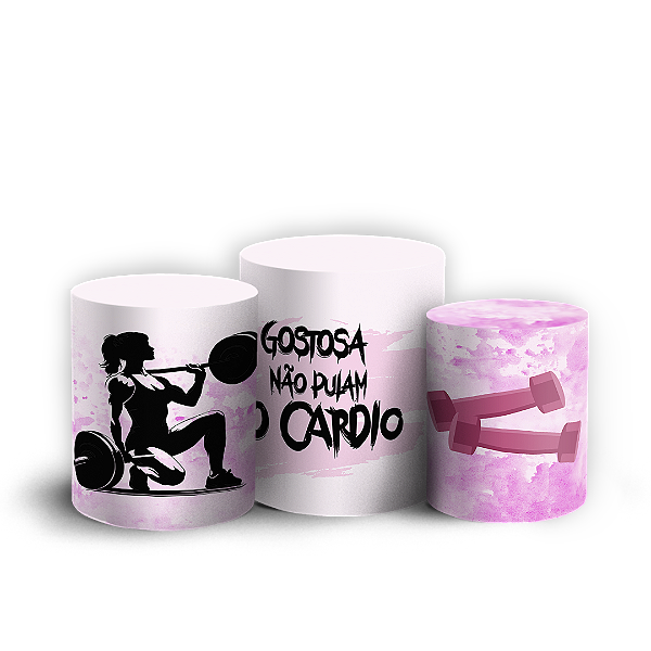 Capas Trio Cilindro Sublimado Vest Facil - Academia