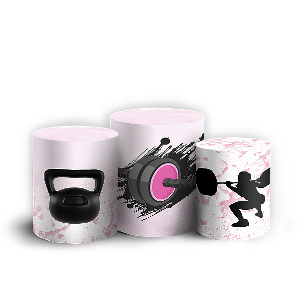 Capas Trio Cilindro Sublimado Vest Facil - Academia