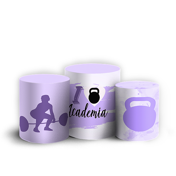 Capas Trio Cilindro Sublimado Vest Facil - Academia